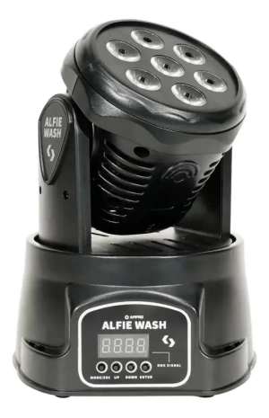 Cabezal Movil Led Alfie Wash 7 Leds De 8 Watts Rgbw Tecshow
