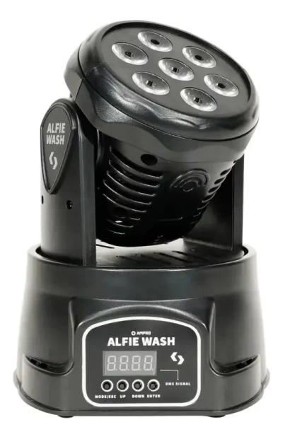 Cabezal Movil Led Alfie Wash 7 Leds De 8 Watts Rgbw Tecshow