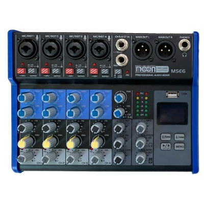Consola de 6 Canales con Mp3, Rec Effect Moon MSE6