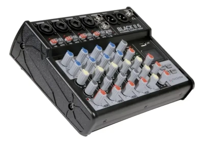 Consola De Sonido Mixer Tecshow Black Ii 6 Usb Bluetooth