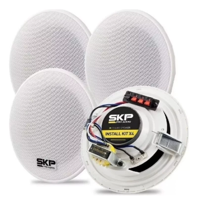 Bafles Parlantes De Embutir Kit Install-4 Activos 6 Skp