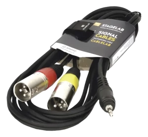 Miniplug A Xlr Macho Stagelab Mp-xlr-2m